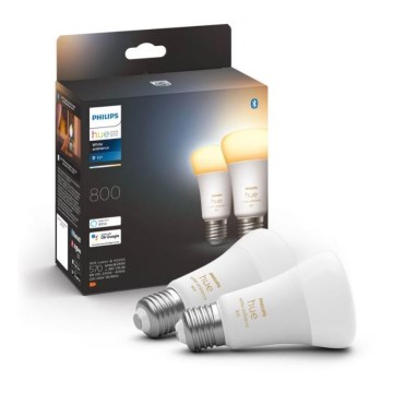 SET 2xLED Prigušiva žarulja Philips Hue WHITE AMBIANCE E27/6W/230V 2200-6500K