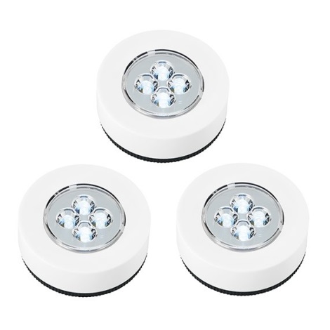 SET 3x LED Orijentacijska svjetiljka na dodir 1xLED/2W/4,5V bijela