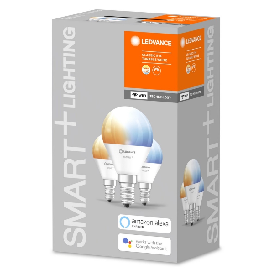 SET 3x LED Prigušiva žarulja SMART+ E14/5W/230V 2700K-6500K Wi-Fi - Ledvance