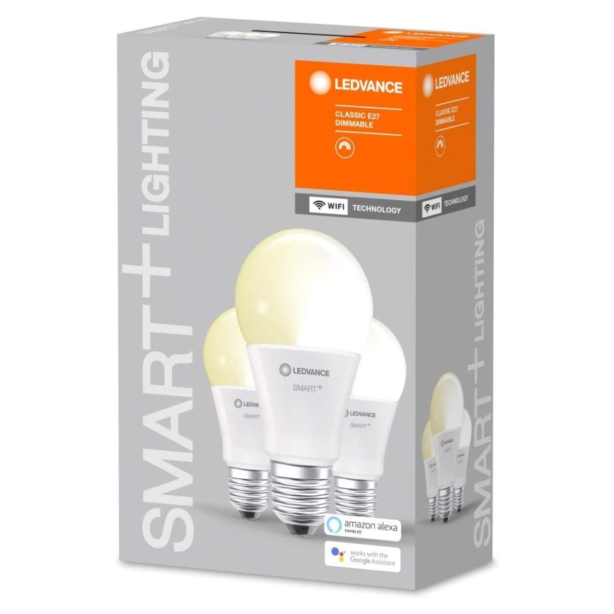 SET 3x LED Prigušiva žarulja SMART+ E27/9,5W/230V 2700K Wi-Fi - Ledvance