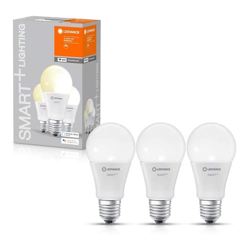 SET 3x LED Prigušiva žarulja SMART+ E27/9W/230V 2700K Wi-Fi - Ledvance