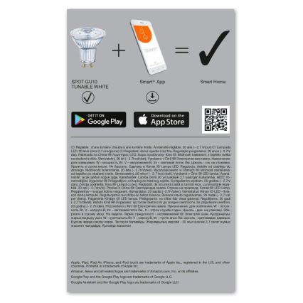 SET 3x LED Prigušiva žarulja SMART+ GU10/5W/230V 2700K-6500K Wi-Fi - Ledvance