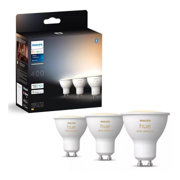 SET 3x LED prigušivača Philips Hue WHITE AMBIANCE GU10/4,2W/230V 2200-6500K