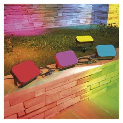 SET 3x LED RGBIC Prigušivi vanjski reflektor GoSmart LED/14W/230V 3000-6500K IP65 Wi-Fi Tuya