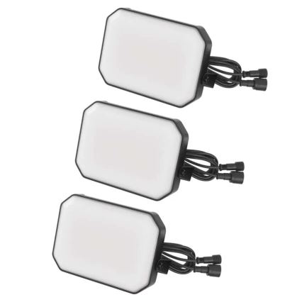 SET 3x LED RGBIC Prigušivi vanjski reflektor GoSmart LED/14W/230V 3000-6500K IP65 Wi-Fi Tuya