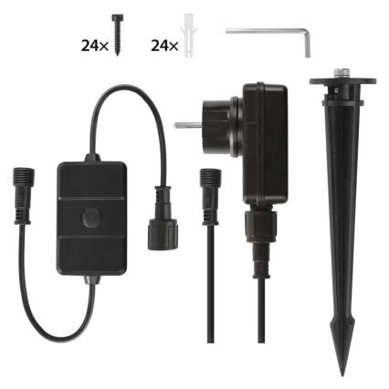 SET 3x LED RGBIC Prigušivi vanjski reflektor GoSmart LED/14W/230V 3000-6500K IP65 Wi-Fi Tuya