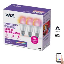 SET 3x LED RGBW Prigušiva žarulja A60 E27/8,8W/230V 2200-6500K Wi-Fi - WiZ