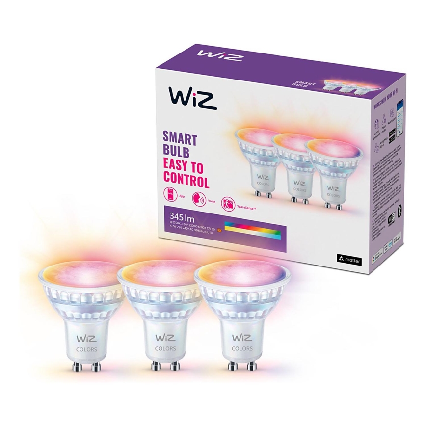 SET 3x LED RGBW Prigušiva žarulja PAR16 GU10/4,7W/230V 2200-6500K Wi-Fi - WiZ
