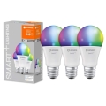 SET 3x LED RGBW Prigušiva žarulja SMART+ E27/14W/230V 2700K-6500K Wi-Fi - Ledvance