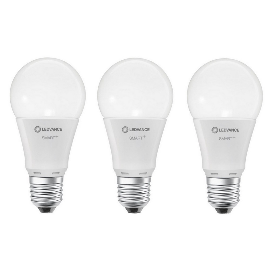 SET 3x LED RGBW Prigušiva žarulja SMART+ E27/9,5W/230V 2700K-6500K Wi-Fi - Ledvance
