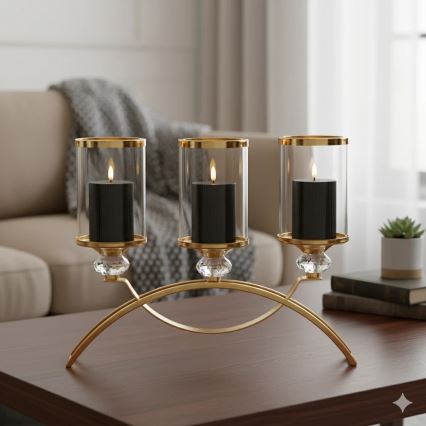 Set 3x LED svijeća BRILLO LED/2xAA crna + daljinski upravljač