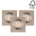 SET 3x LED Ugradbena svjetiljka VITAR 1xGU10/5W/230V beton – FSC certificirano