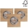 SET 3x LED Ugradbena svjetiljka VITAR 1xGU10/5W/230V CRI 90 hrast – FSC certificirano