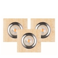SET 3x LED Ugradbena svjetiljka VITAR 1xGU10/5W/230V CRI 90 pješčenjak – FSC certificirano