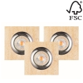 SET 3x LED Ugradbena svjetiljka VITAR 1xGU10/5W/230V pješčenjak – FSC certificirano