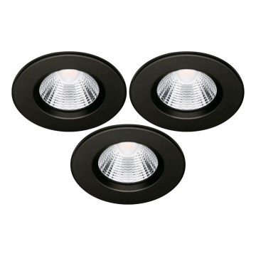 SET 3x LED Ugradbena svjetiljka za kupaonicu LED/5,5W/230V 2700K IP65 crna