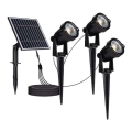SET 3x LED Vanjska solarna lampa 3xLED/1,2W/3,7V IP65 3000K 4000 mAh