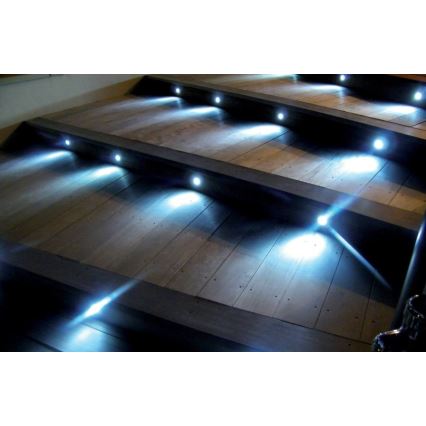 SET 3x LED Vanjska ugradbena svjetiljka EASY CONNECT LED/1,2W/230V plava IP67