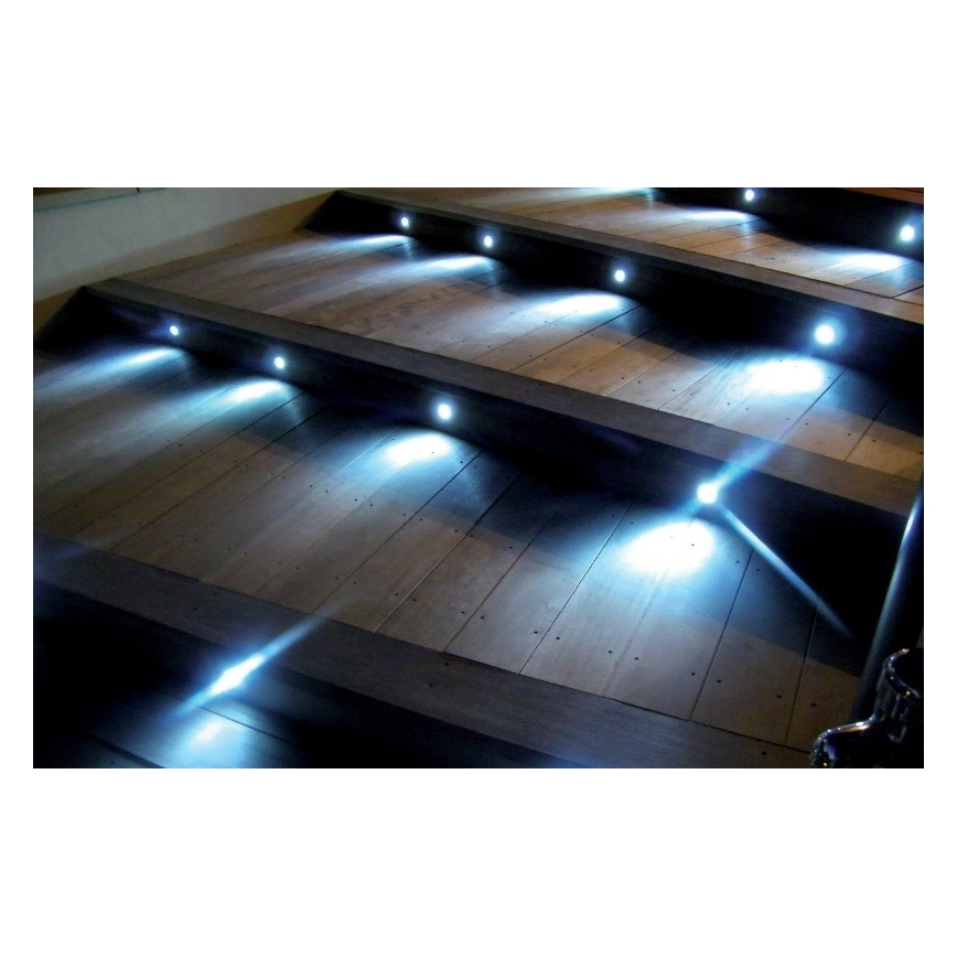 SET 3x LED Vanjska ugradbena svjetiljka EASY CONNECT LED/1,2W/230V plava IP67