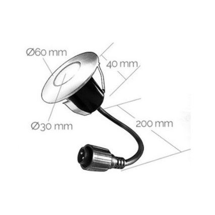 SET 3x LED Vanjska ugradbena svjetiljka EASY CONNECT LED/1,2W/230V plava IP67
