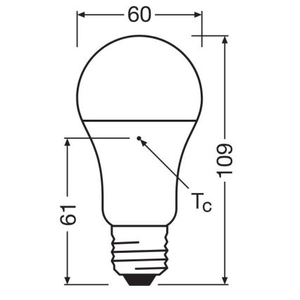 SET 3x LED Žarulja A60 E27/10W/230V 2700K