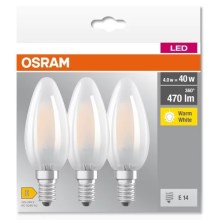 SET 3x LED Žarulja B40 E14/4W/230V 2700K - Osram