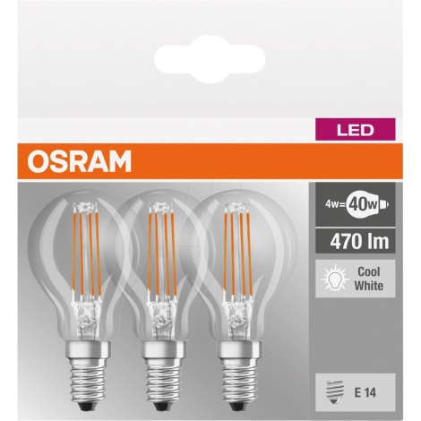 SET 3x LED žarulja BASE P40 E14/4W/230V 4000K – Osram
