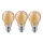 SET 3x LED Žarulja CLASIC AMBER A60 E27/9W/230V 2200K - Brilagi