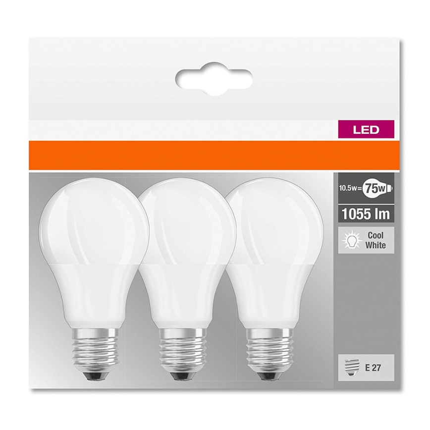 SET 3x LED Žarulja E27/10,5W/230V - Osram