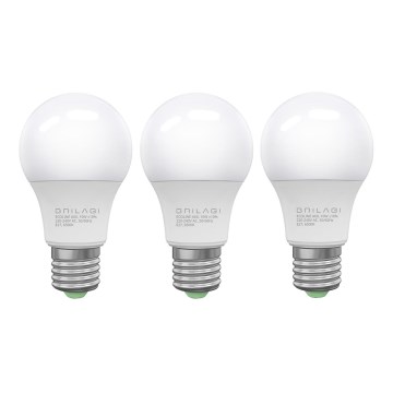 SET 3x LED Žarulja ECOLINE A60 E27/10W/230V 6500K - Brilagi