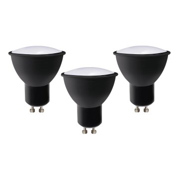 SET 3x LED Žarulja ECOLINE GU10/6W/230V 4000K crna - Brilagi