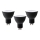 SET 3x LED Žarulja ECOLINE GU10/6W/230V 4000K crna - Brilagi