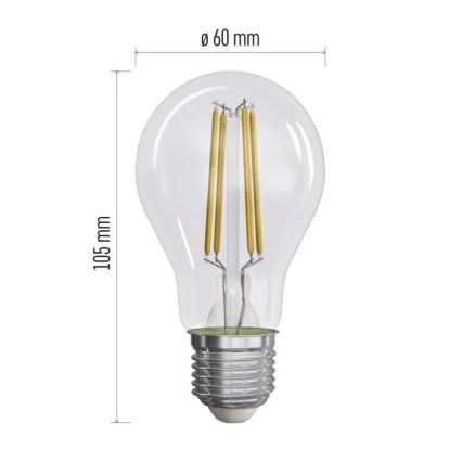 SET 3x LED Žarulja FILAMENT A60 E27/3,8W/230V 2700K Energetski razred A