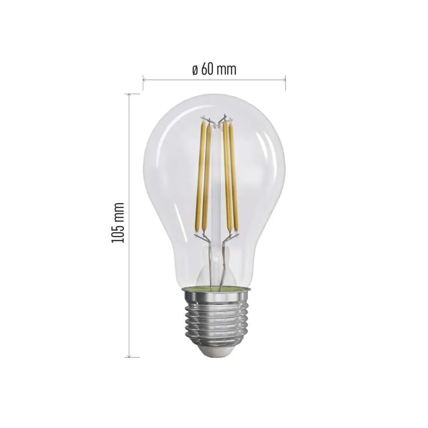 SET 3x LED Žarulja FILAMENT A60 E27/3,8W/230V 2700K Energetski razred A