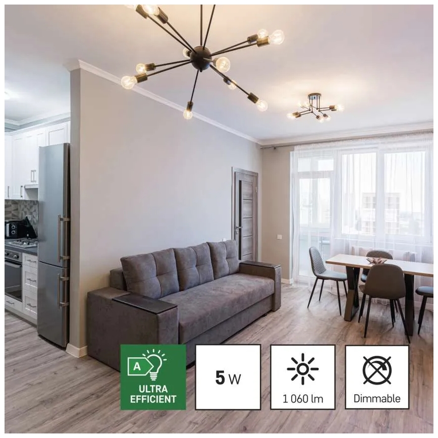 SET 3x LED Žarulja FILAMENT A60 E27/5W/230V 2700K Energetski razred A