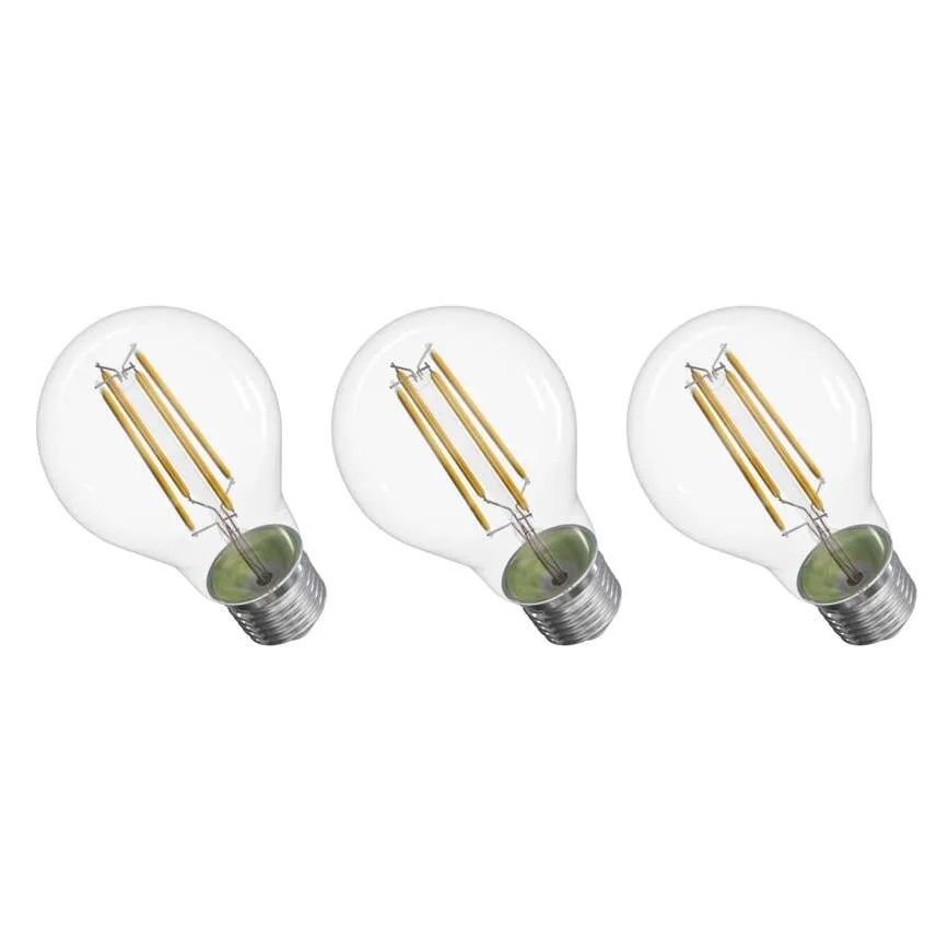 SET 3x LED Žarulja FILAMENT A60 E27/5W/230V 2700K Energetski razred A