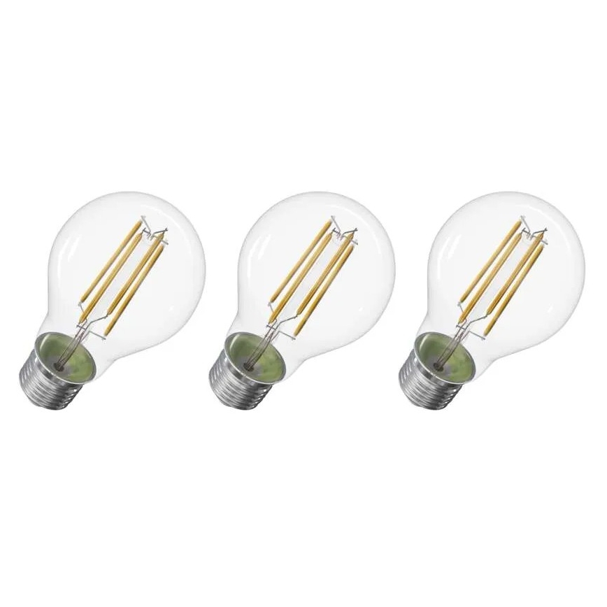 SET 3x LED Žarulja FILAMENT A60 E27/5W/230V 2700K Energetski razred A