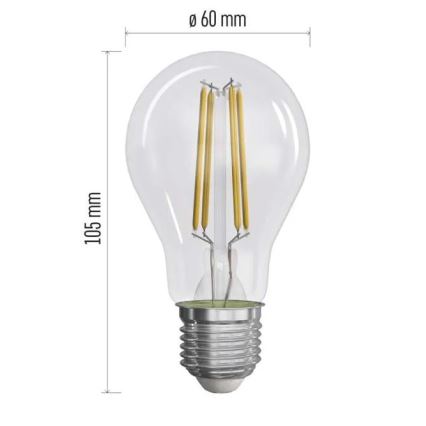 SET 3x LED Žarulja FILAMENT A60 E27/5W/230V 2700K Energetski razred A