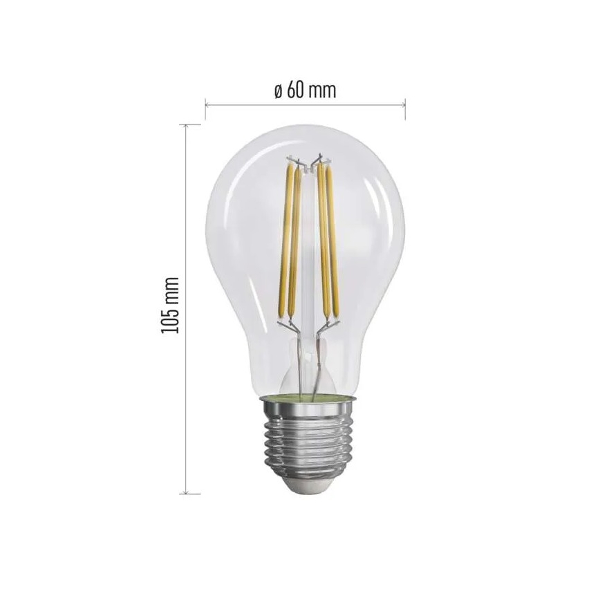 SET 3x LED Žarulja FILAMENT A60 E27/5W/230V 2700K Energetski razred A