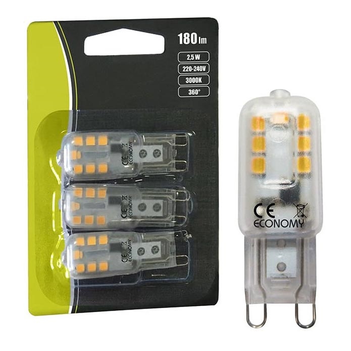 SET 3x LED žarulja G9/2,5W/230V 3000K