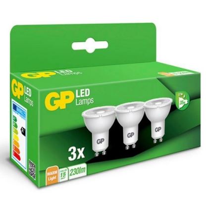 SET 3x LED Žarulja GU10/3,1W/230V 2700K - GP