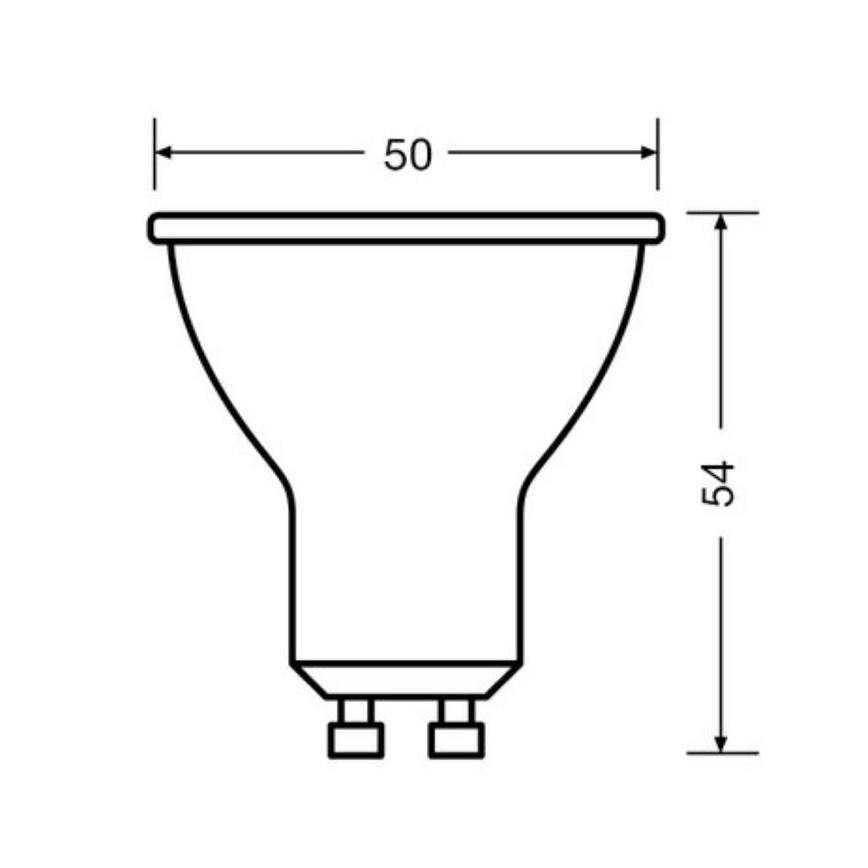 SET 3x LED Žarulja PAR16 GU10/4,5W/230V 2700K - Osram