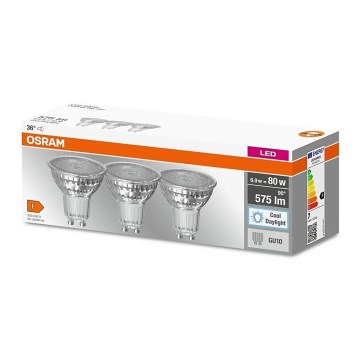 SET 3x LED Žarulja PAR16 GU10/6,9W/230V 6500K - Osram