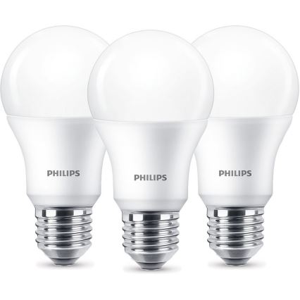 SET 3x LED žarulja Philips A60 E27/8,5W/230V