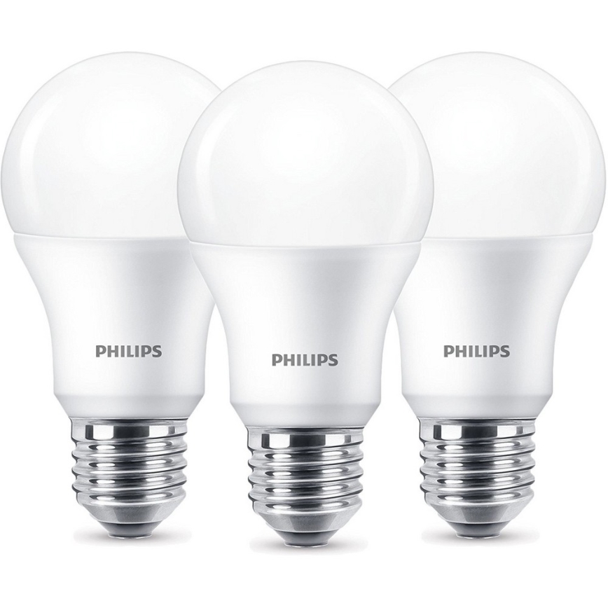 SET 3x LED žarulja Philips A60 E27/8,5W/230V