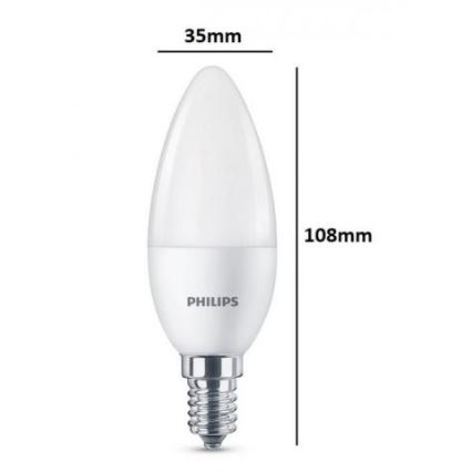 Set 3x LED Žarulja Philips E14/5,5W/230V 2700K