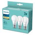 SET 3x LED Žarulja Philips E27/5,5W/230V 2700K