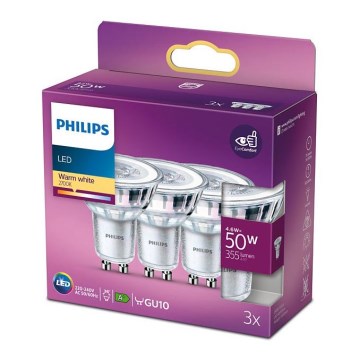 SET 3x LED Žarulja Philips GU10/4,6W/230V 2700K