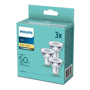 SET 3x LED Žarulja Philips GU10/4,6W/230V 2700K