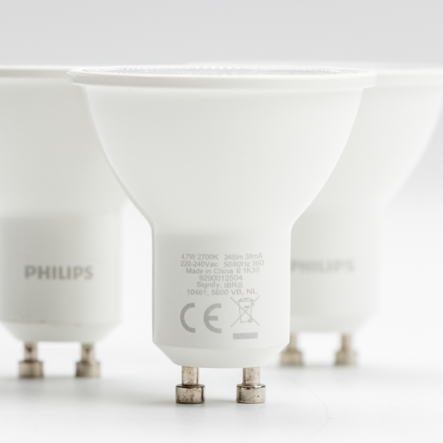 SET 3x LED Žarulja Philips GU10/4,7W/230V 2700K
